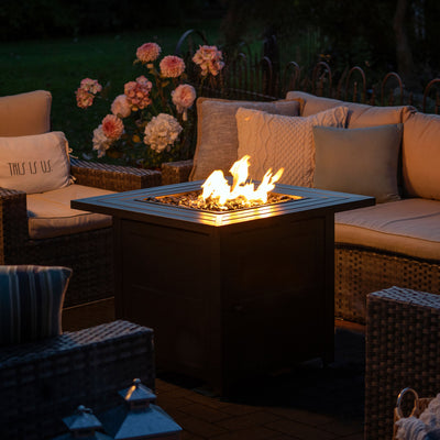 Blue Rhino Endless Summer Propane Gas Lava Rock Outdoor Fire Pit (Damaged)