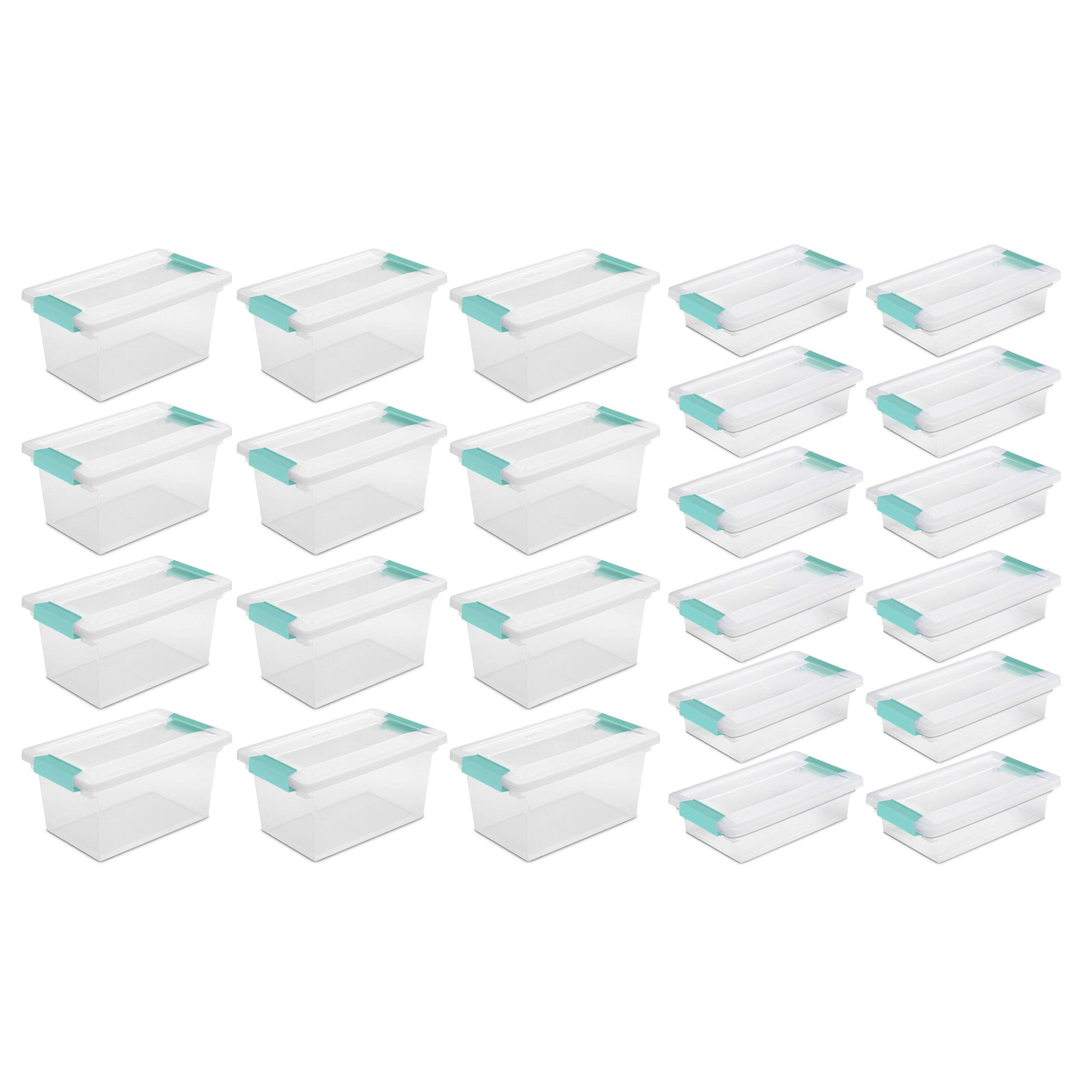 Sterilite Medium Clip Storage Tote, 12 Pack, & Small Clip Storage Tote, 12 Pack