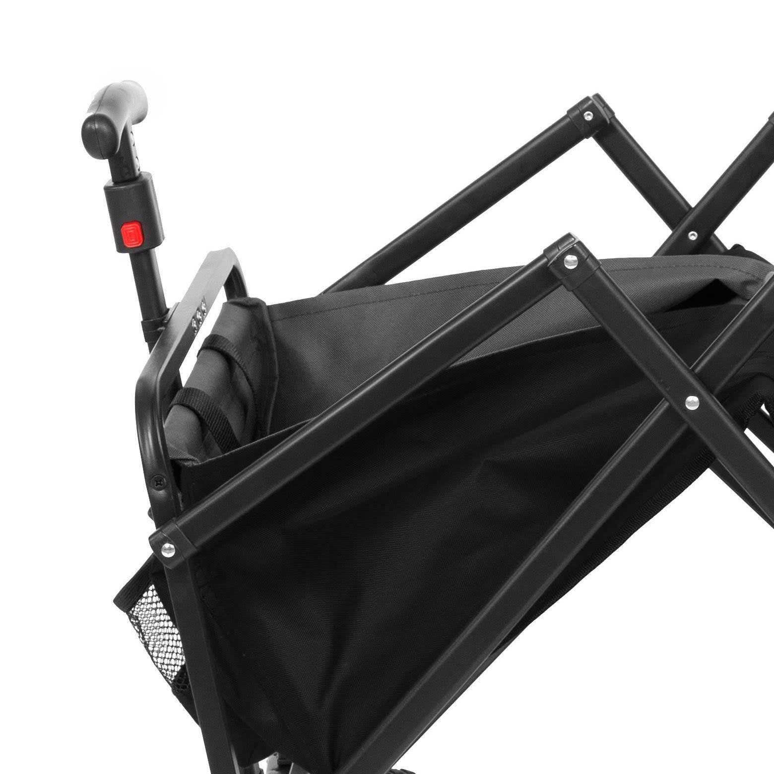 Seina Heavy Duty Compact Folding 150 Pound Capacity Outdoor Cart,Black (2 Pack)