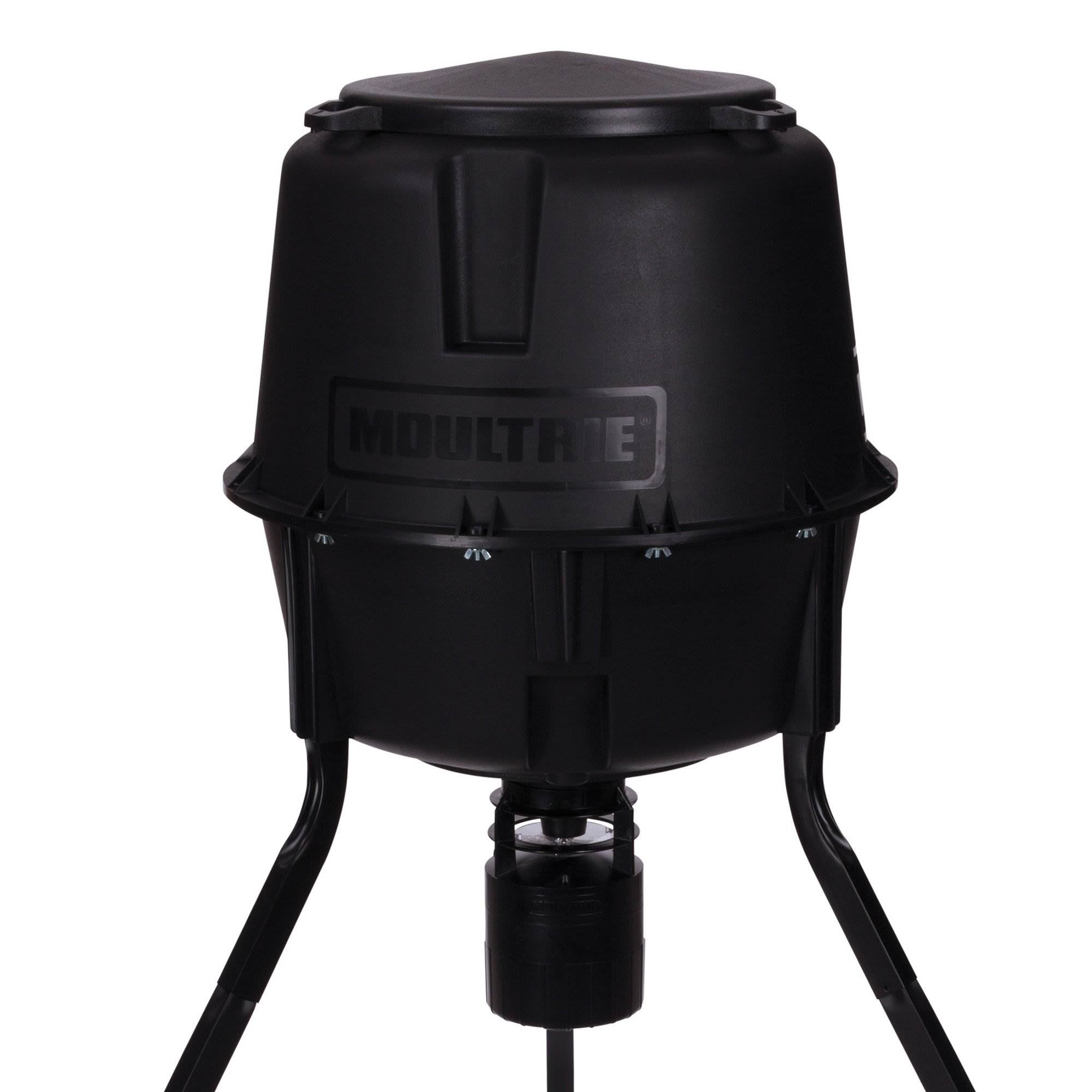 Moultrie 30 Gal 360° Programmable 200 lb Cap Tripod Deer Game Feeder (3 Pack)