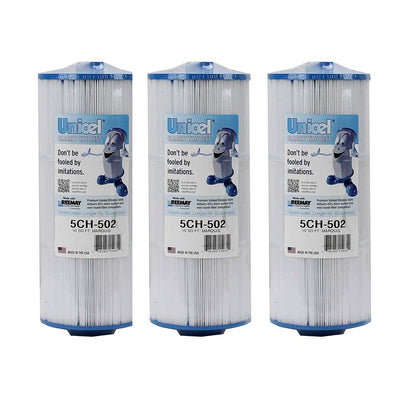 Unicel 5CH-502 Replacement 50 SqFt Filter Cartridge for Spa, 197 Pleats (6 Pack)