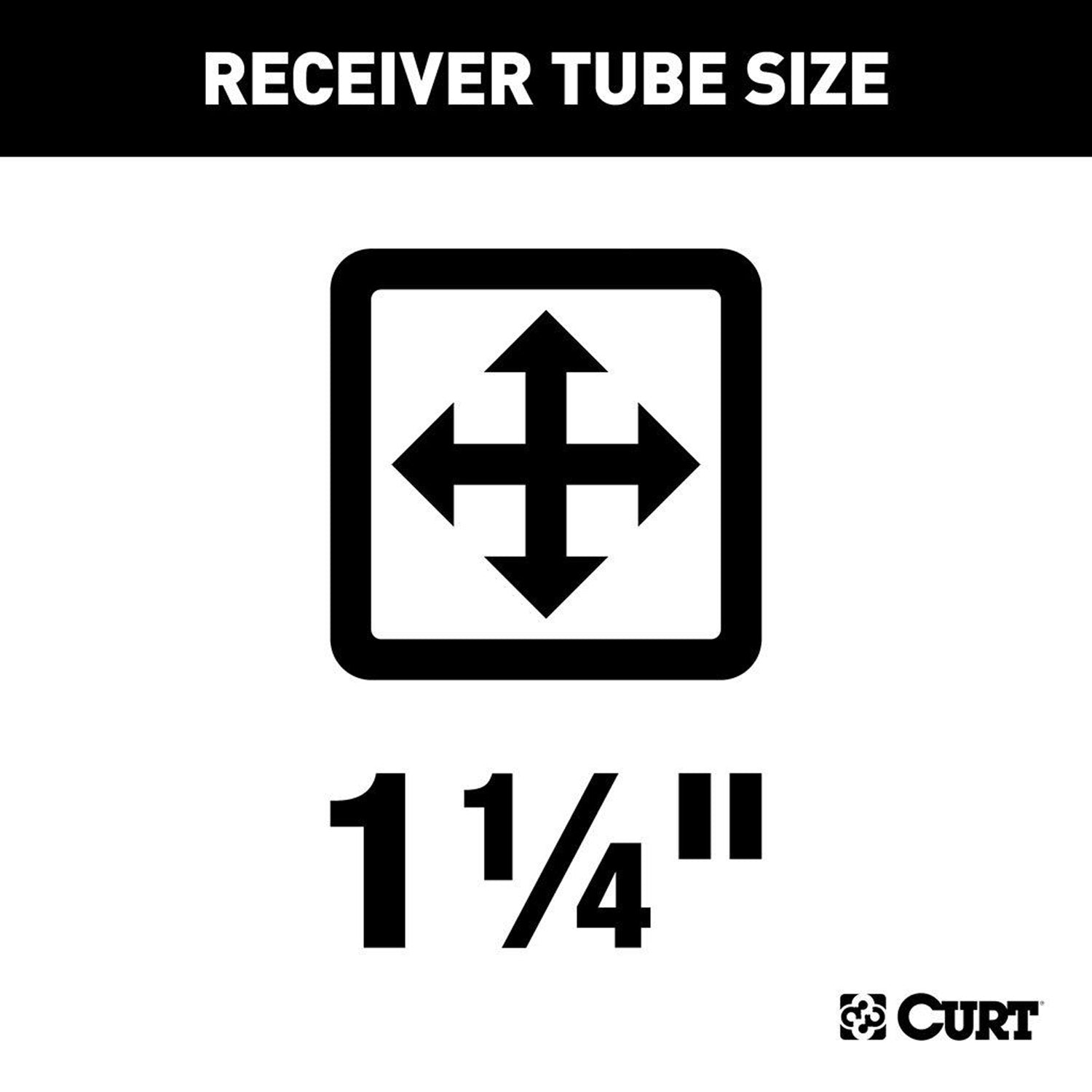 Curt 11416 Class I Trailer Towing Hitch with 1 1/4 In Receiver, Black (Open Box)
