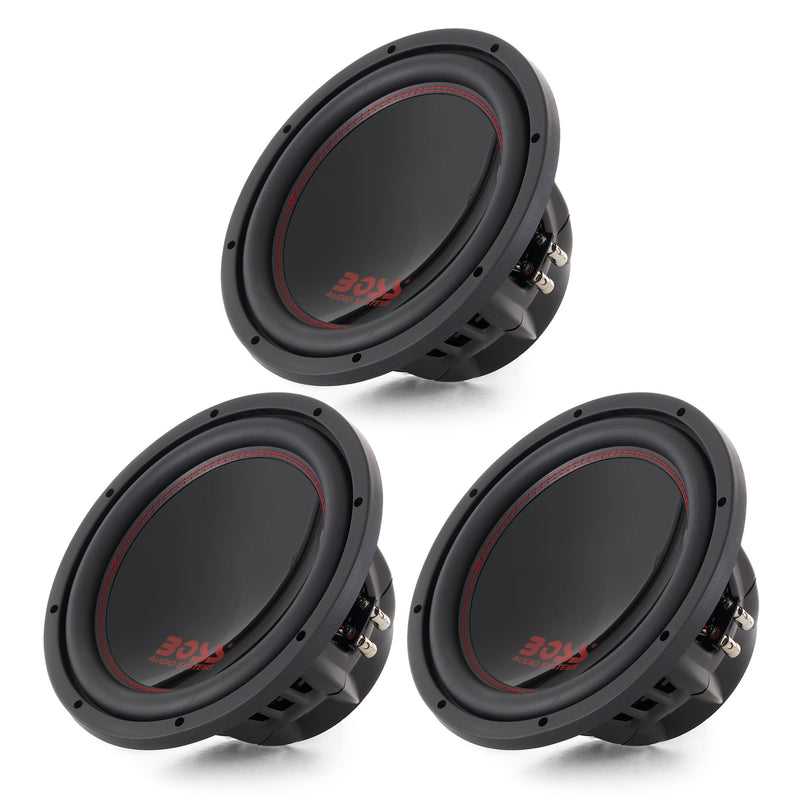 Boss Audio 12-Inch 2600-Watt Car Power Subwoofer DVC Power Sub 4 Ohm (3 Pack)