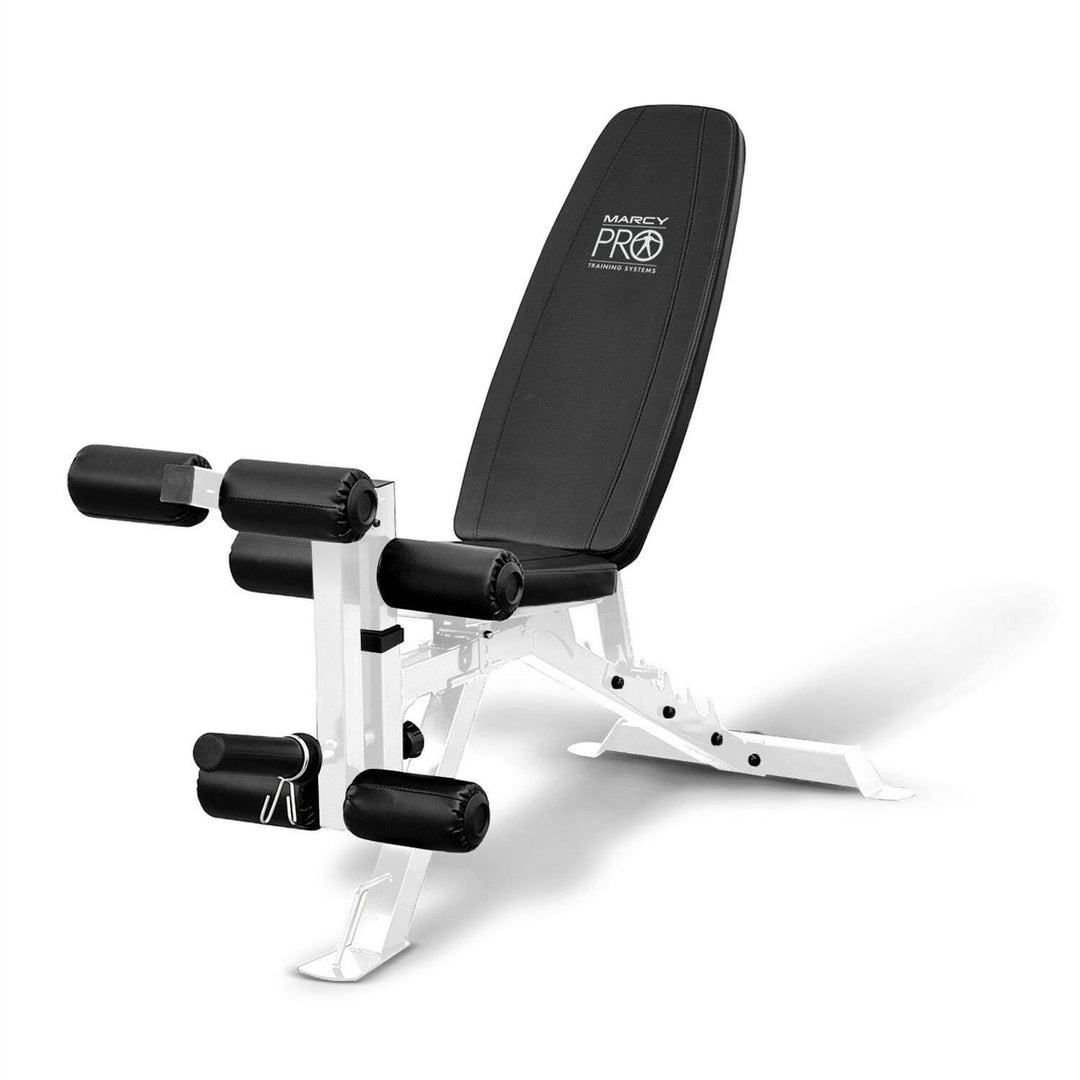 Marcy Powder Coated Steel Home Gym Multipurpose Weight Bench, White (For Parts)