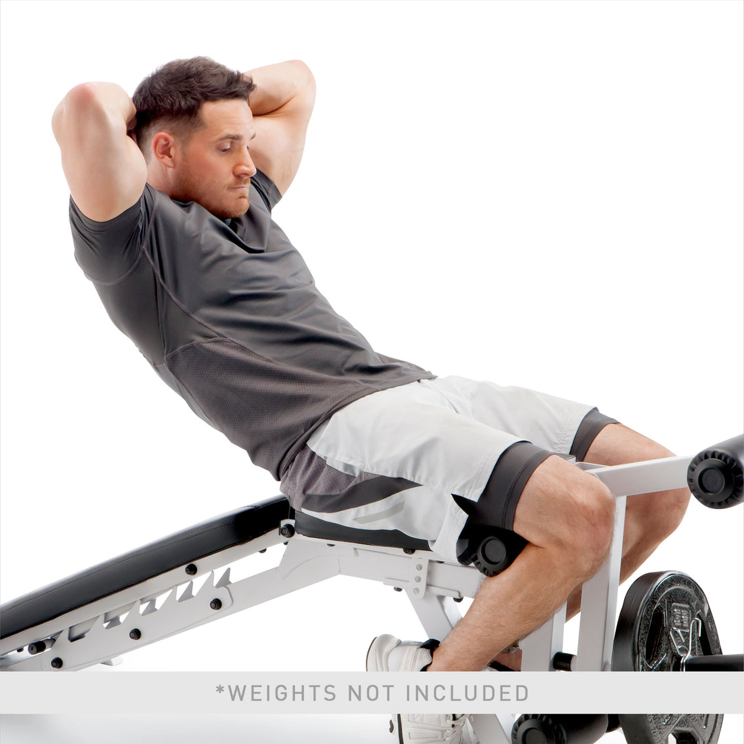 Impex PM-5788 Adjustable FID Home Adjustable Weight Bench, White (Open Box)