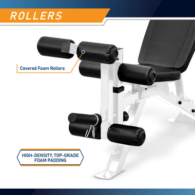 Marcy Powder Coated Steel Home Gym Multipurpose Weight Bench, White (Used) - VMInnovations