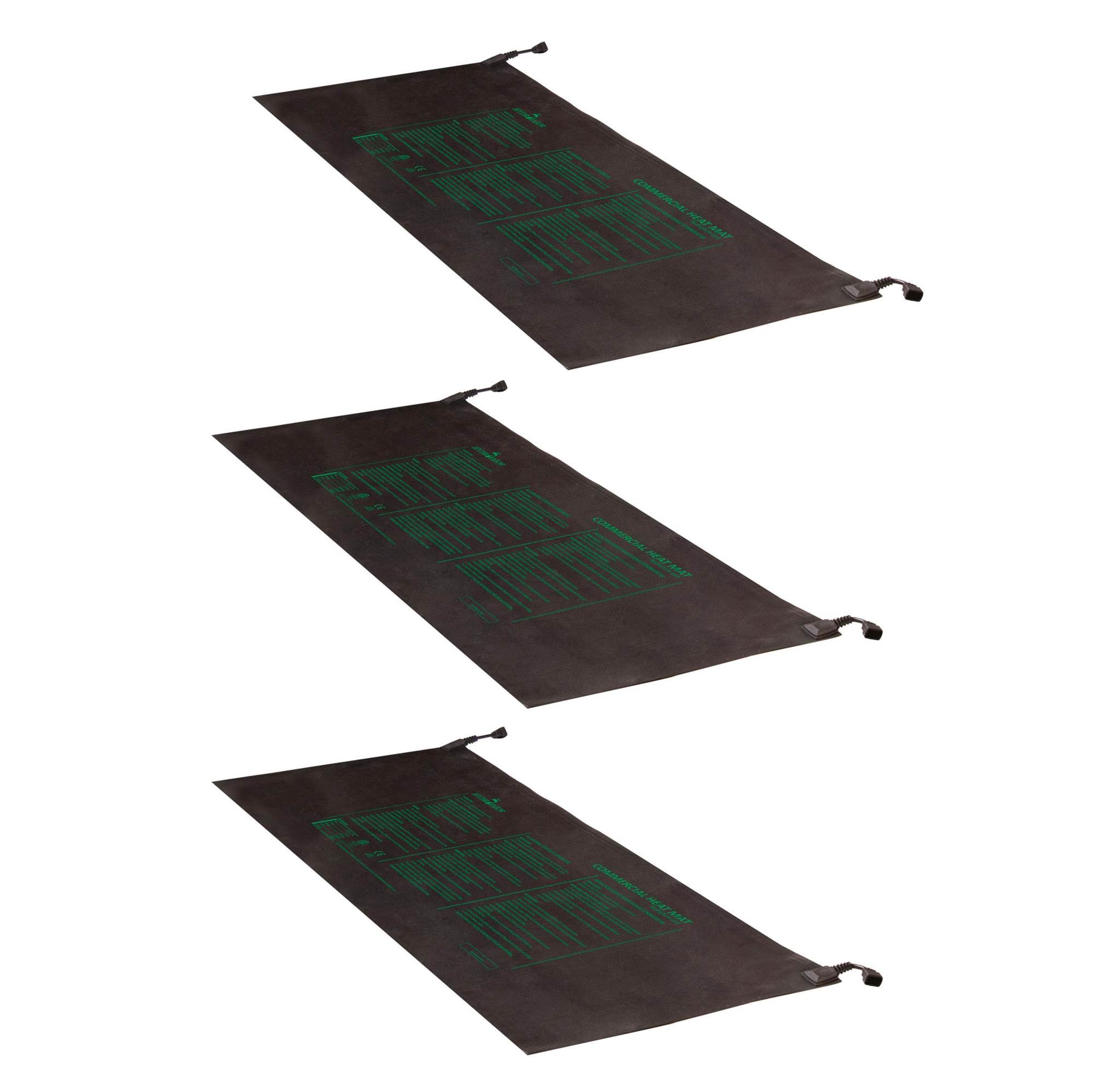 Hydrofarm MTMDA Jump Start  60" x 21" Hydroponic Heat Mat Modular Add-On, 3 Pack