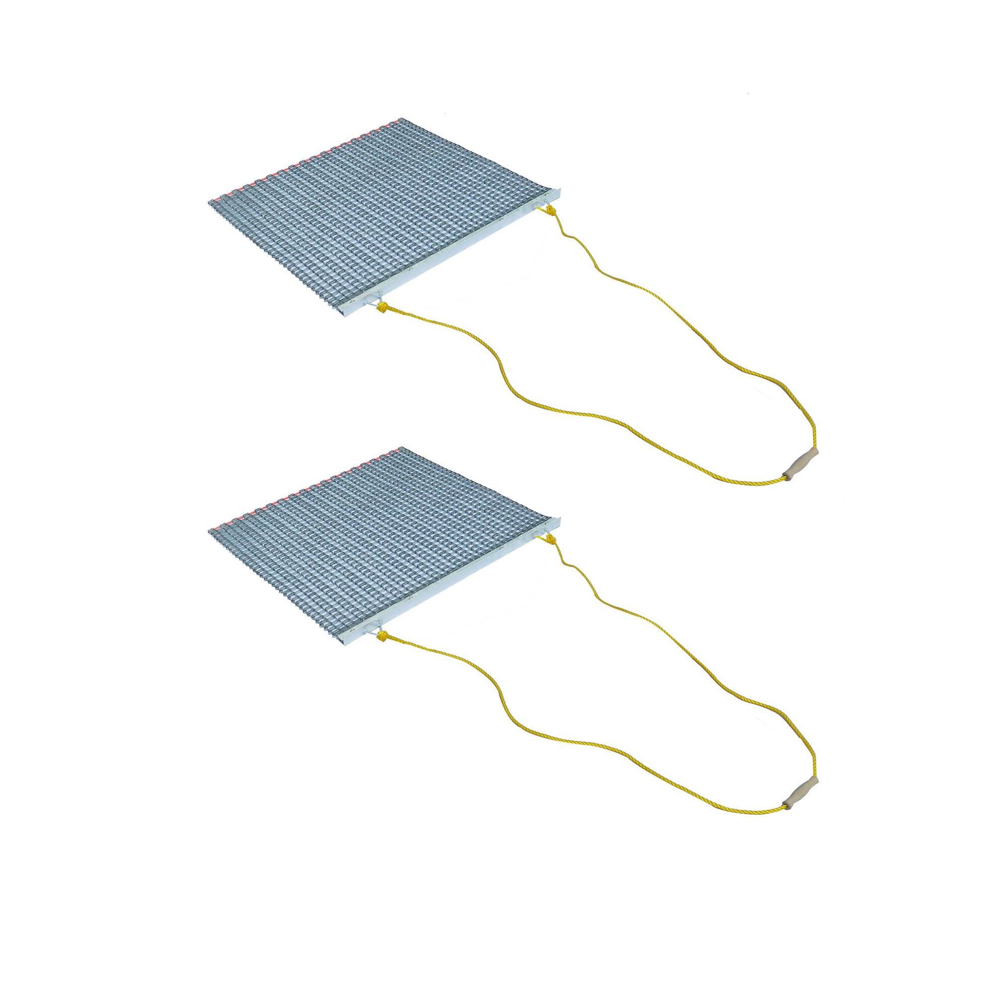 Yard Tuff ATV/UTV 3' x 3' Zinc Plated Field Surface Leveling Drag Mat (2 Pack)