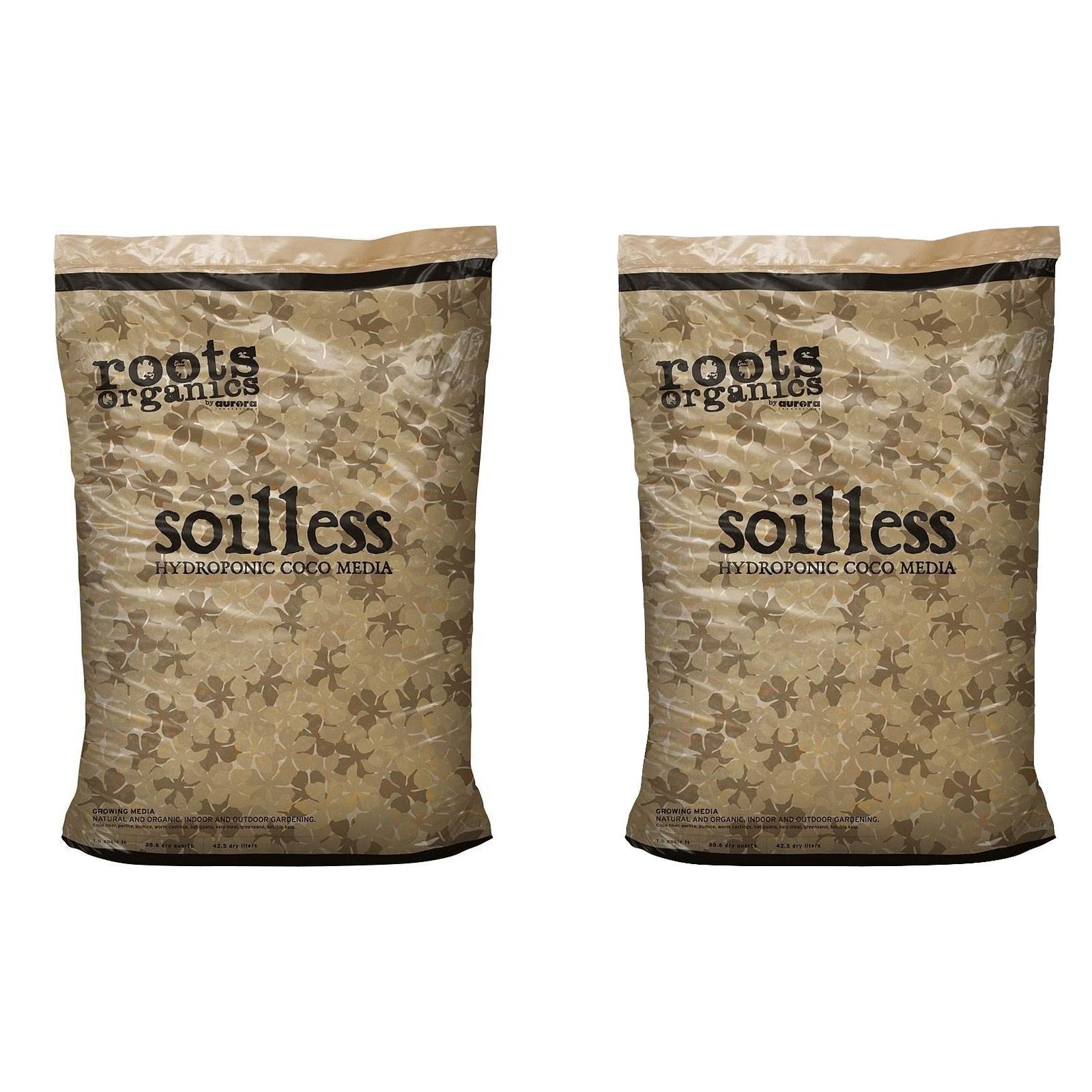 Roots Organics ROS Hydroponic Soilless Gardening Coco Fiber Media Mix, 1.5 cu ft - VMInnovations