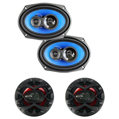 Q Power QP693 6x9" Speakers (2 Pack) & Boss CH6530 6.5" Car Speakers (2 Pack)