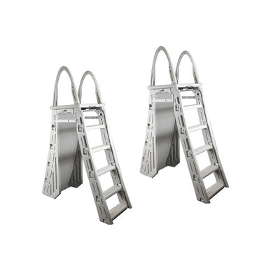Confer Guard A-Frame Above Ground Swimming Pool Ladder for Pools 48-56" (2 Pack)