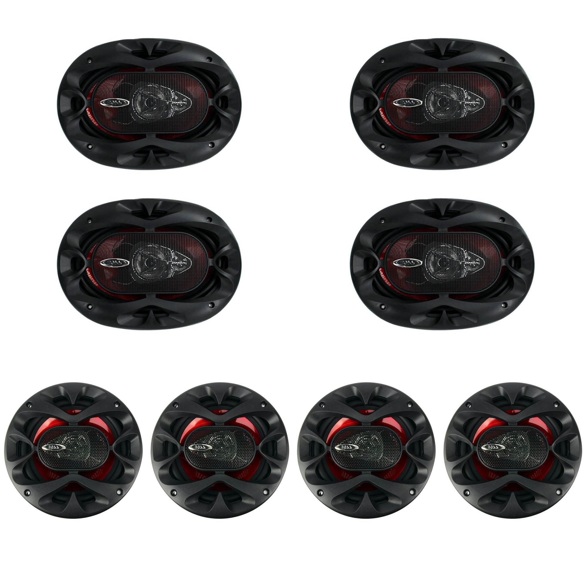 Boss CH6930 6x9" Car Speakers (4 Pack) & CH6530 6.5" Car Audio Speakers (4 Pack)