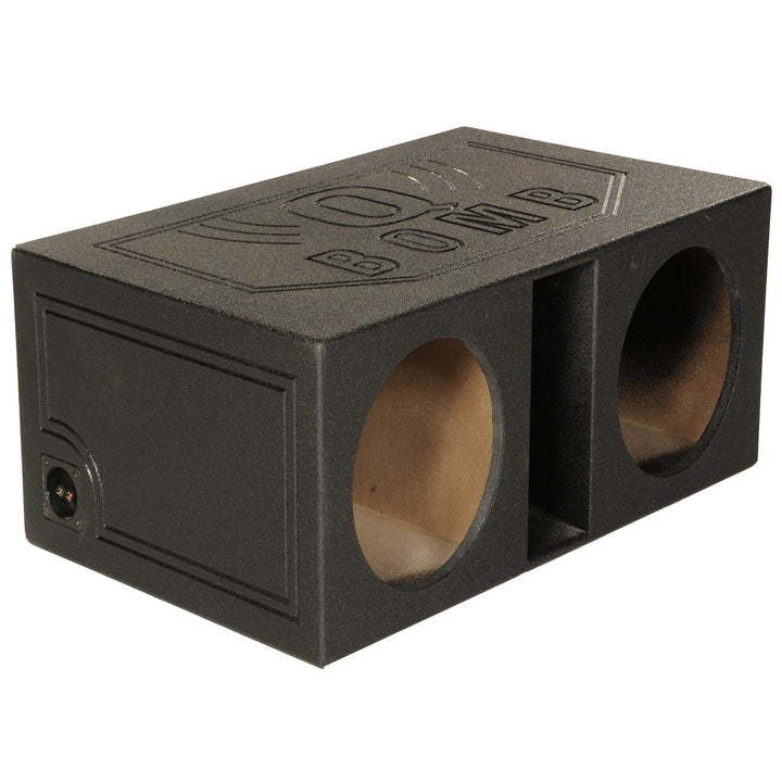 Q-POWER QBOMB 12" Dual Vented Ported Car Subwoofer Sub Box Enclosure (2 Pack)