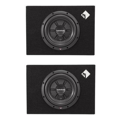 Rockford Fosgate 10" 400 Watts Shallow Car Subwoofer Sub Enclosure (2 Pack)