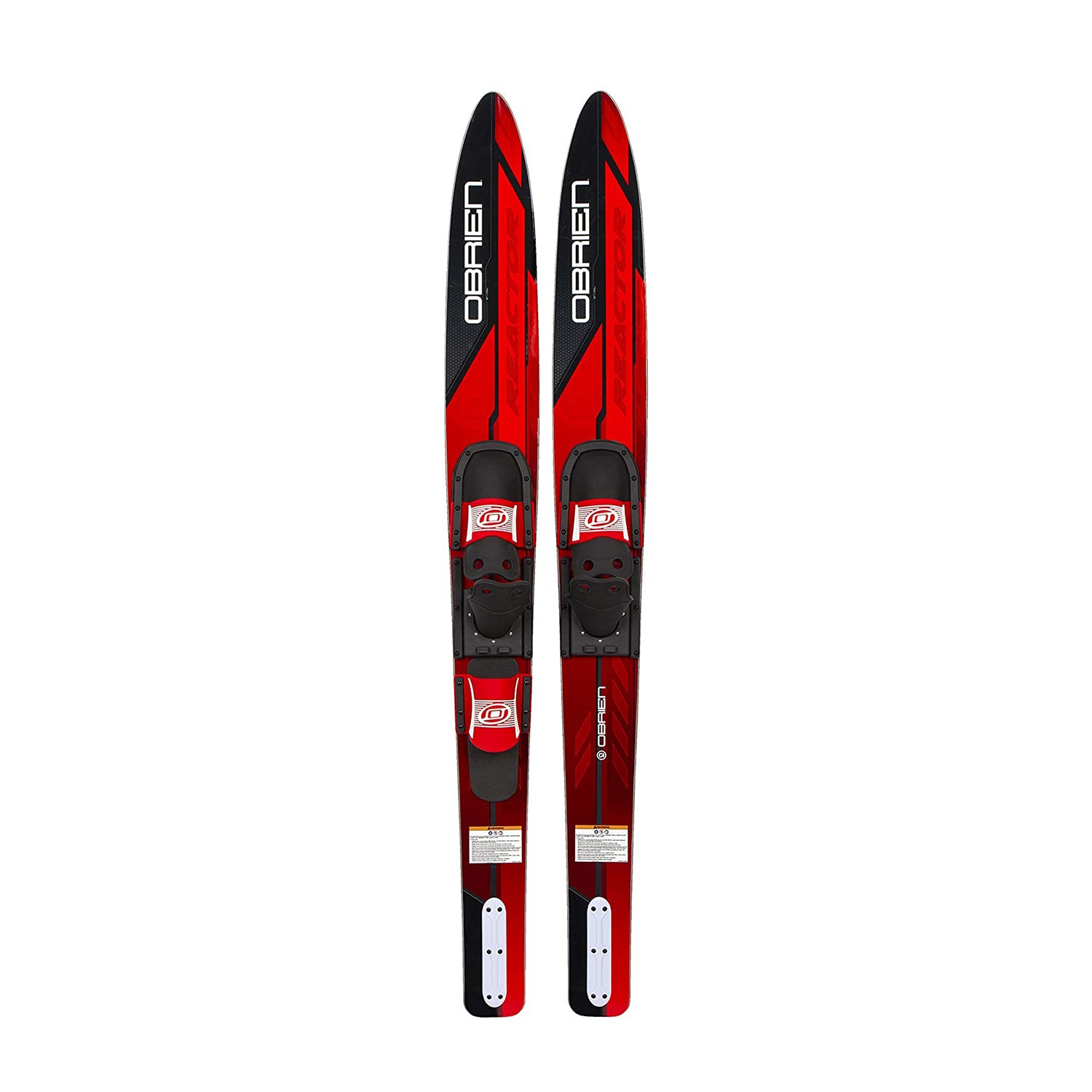 O'Brien Reactor Adult Water Skis with Adjustable Straps, 67 Inches, Red & Black - VMInnovations