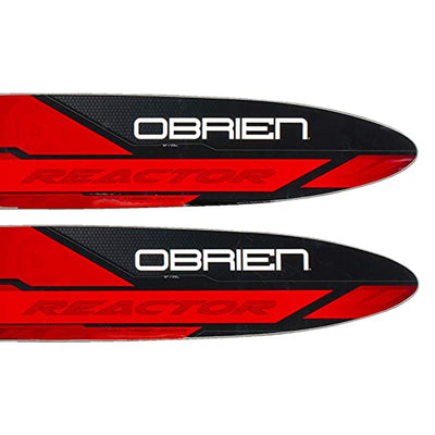 O'Brien Reactor Adult Water Skis with Adjustable Straps, 67 Inches, Red & Black - VMInnovations