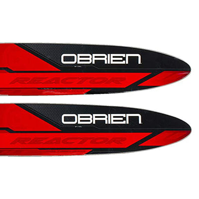 O'Brien Reactor Adult Water Skis with Adjustable Straps, 67 Inches, Red & Black