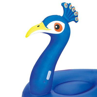Summer Waves Giant Peacock Inflatable Swimming Pool Float Raft Lounger (2 Pack)