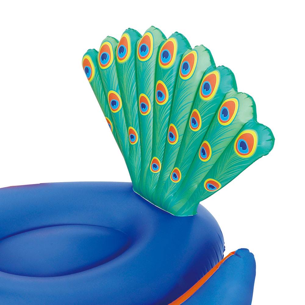 Summer Waves Giant Peacock Inflatable Swimming Pool Float Raft Lounger (2 Pack)
