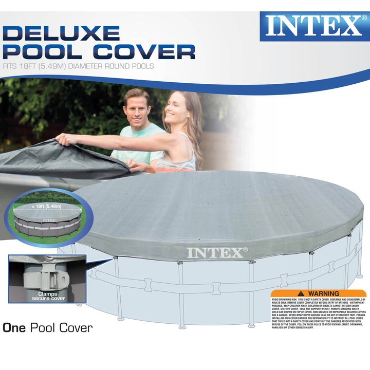 Intex UV Resistant Deluxe Debris Cover 18' Ultra Frame Swimming Pools (2 Pack)