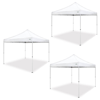 Caravan Canopy Pro 2 10 x 10 Foot Straight Leg Instant Canopy, White (3 Pack) - VMInnovations
