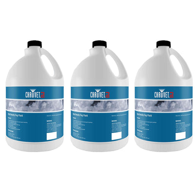 Chauvet DJ HDF 1 Gallon of High Density Fog/Smoke Juice Fluid  Machines (3 Pack)
