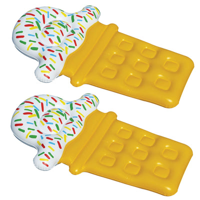 Swimline Ice Cream Dream Float Inflatable Swimming Pool Toy Raft (2 Pack) - VMInnovations