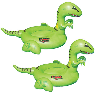 Swimline Swimming Pool Kids Giant Rideable Dinosaur Inflatable Float (2 Pack)