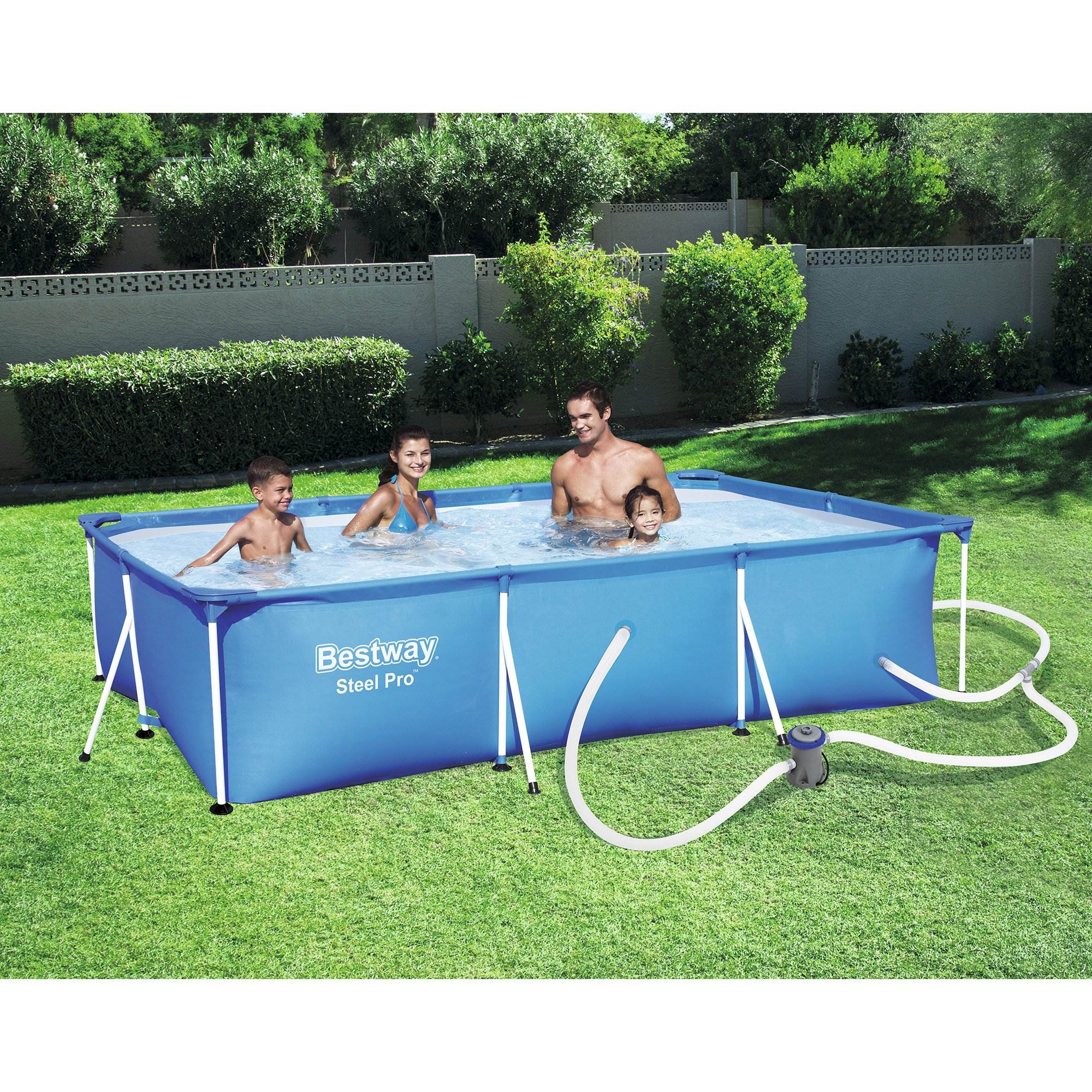 Bestway 9.83ft x 6.58ft x 26in Above Ground Pool Set with Filter Pump (2 Pack)
