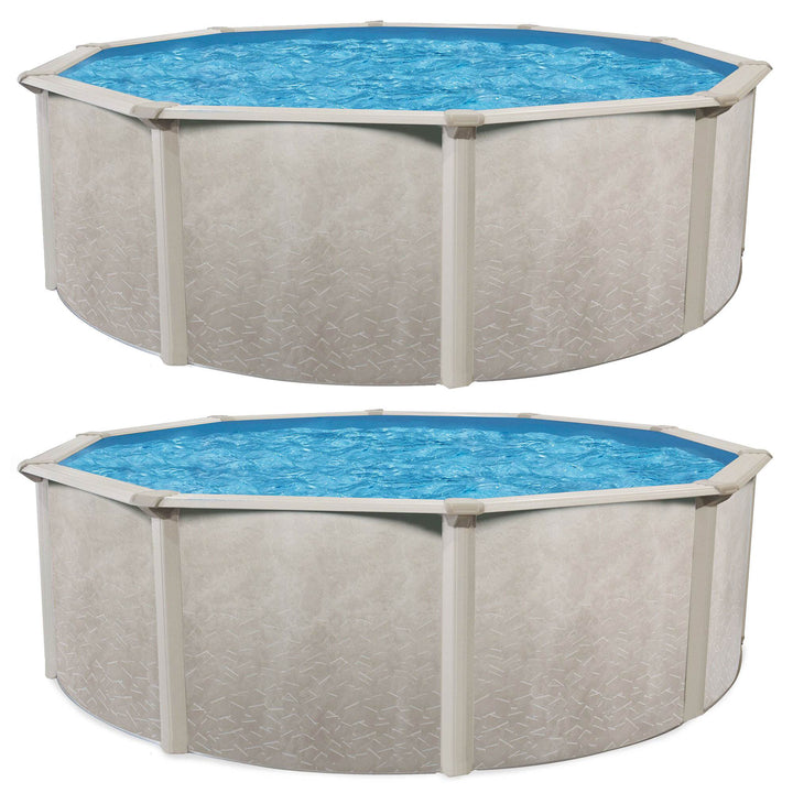 Aquarian Phoenix 24' x 52" Round Steel Frame Above Ground Swimming Pool (2 Pack) - VMInnovations