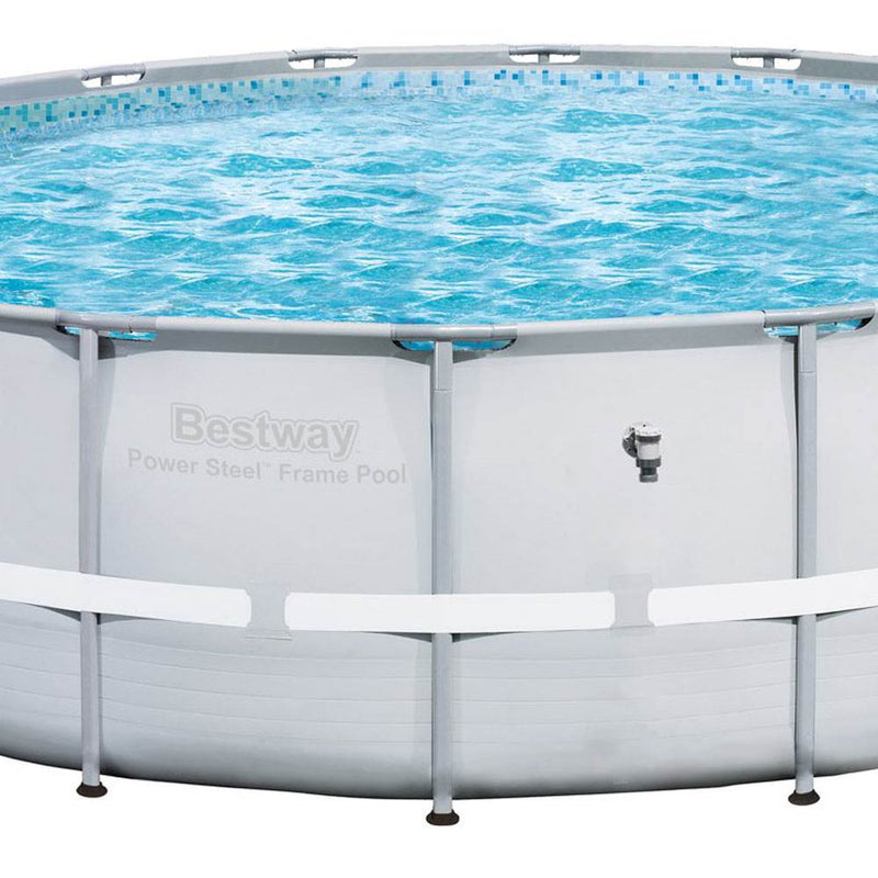 Bestway 18ft x 52in Power Steel Pro Frame Above Ground Swimming Pool (2 Pack)