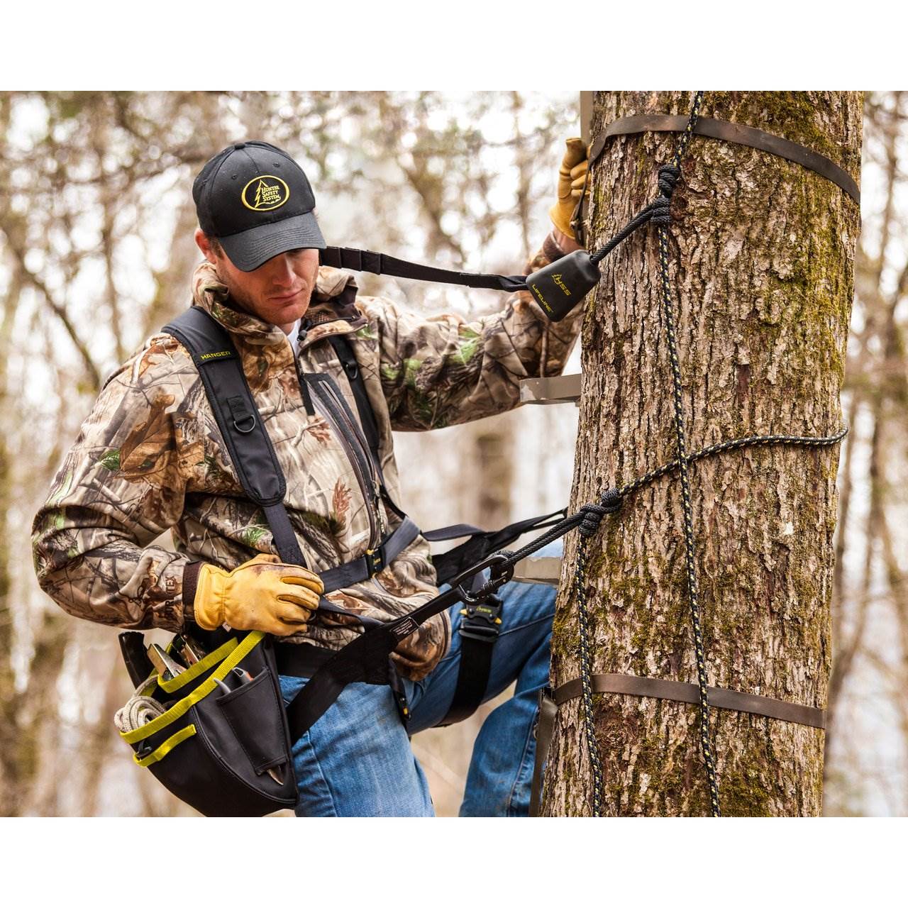 Hunter Safety Systems Black Hunting Off Season Tree Stand Harness, Large/XL
