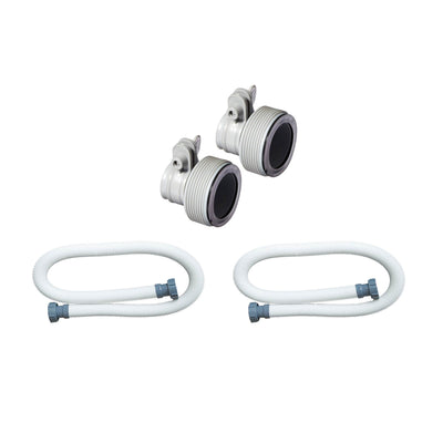 Intex Replacement Adapter B w/ Collar for Filter Pump Conversion & Hose (2 Pack)