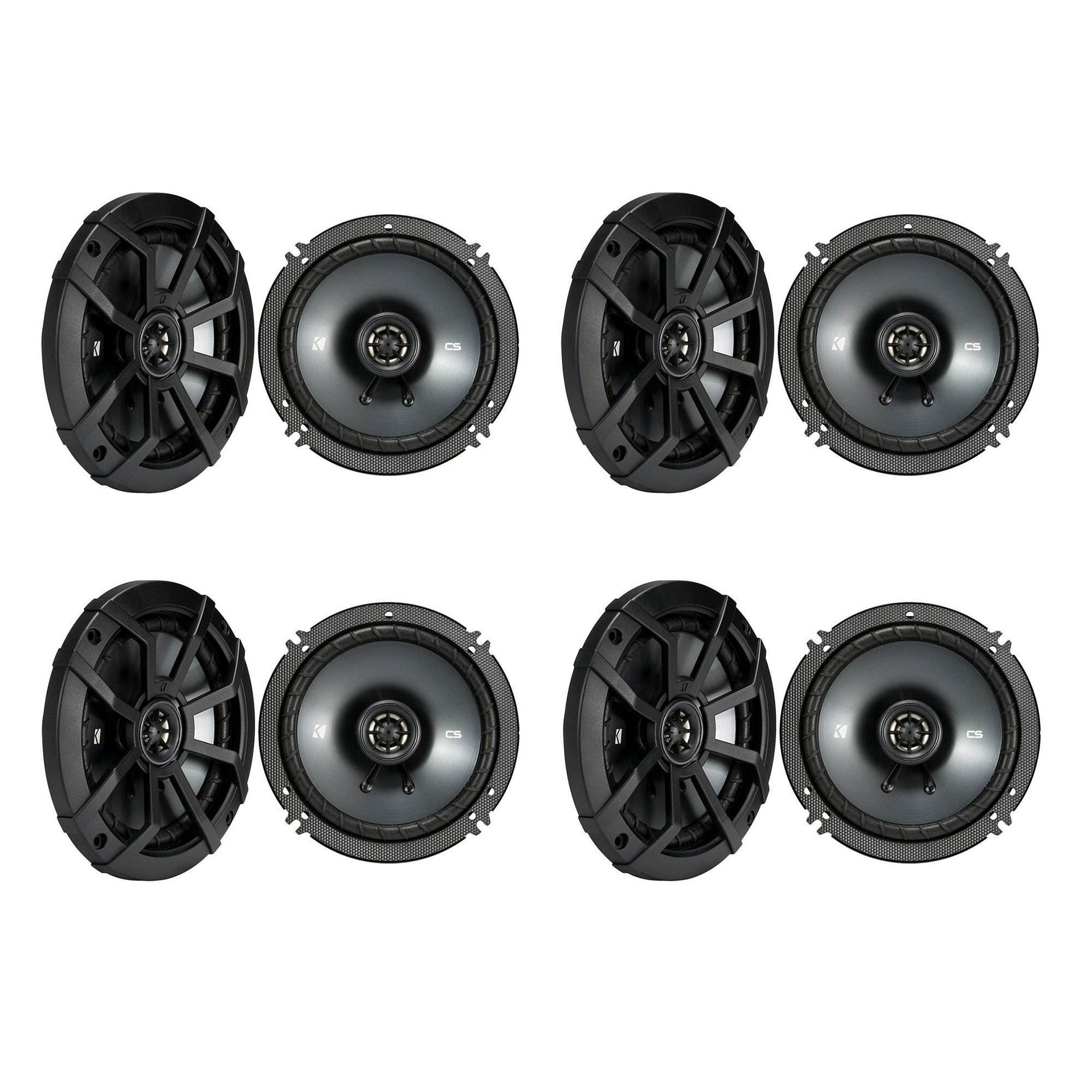 KICKER 43CSC654 CSC65 6.5" 6-1/2" 600w 4-Ohm Car Audio Coaxial Speakers (4 Pair)