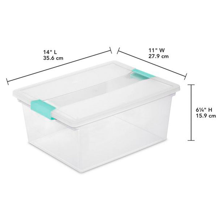 Sterilite 64 Quart Latching Storage Tote Box (6 Pack) + Deep Clip Box (4 Pack)