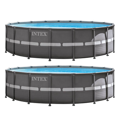 Intex 18' x 52" Ultra Frame Pool Set with Pump, Ladder & Volleyball Set (2 Pack)