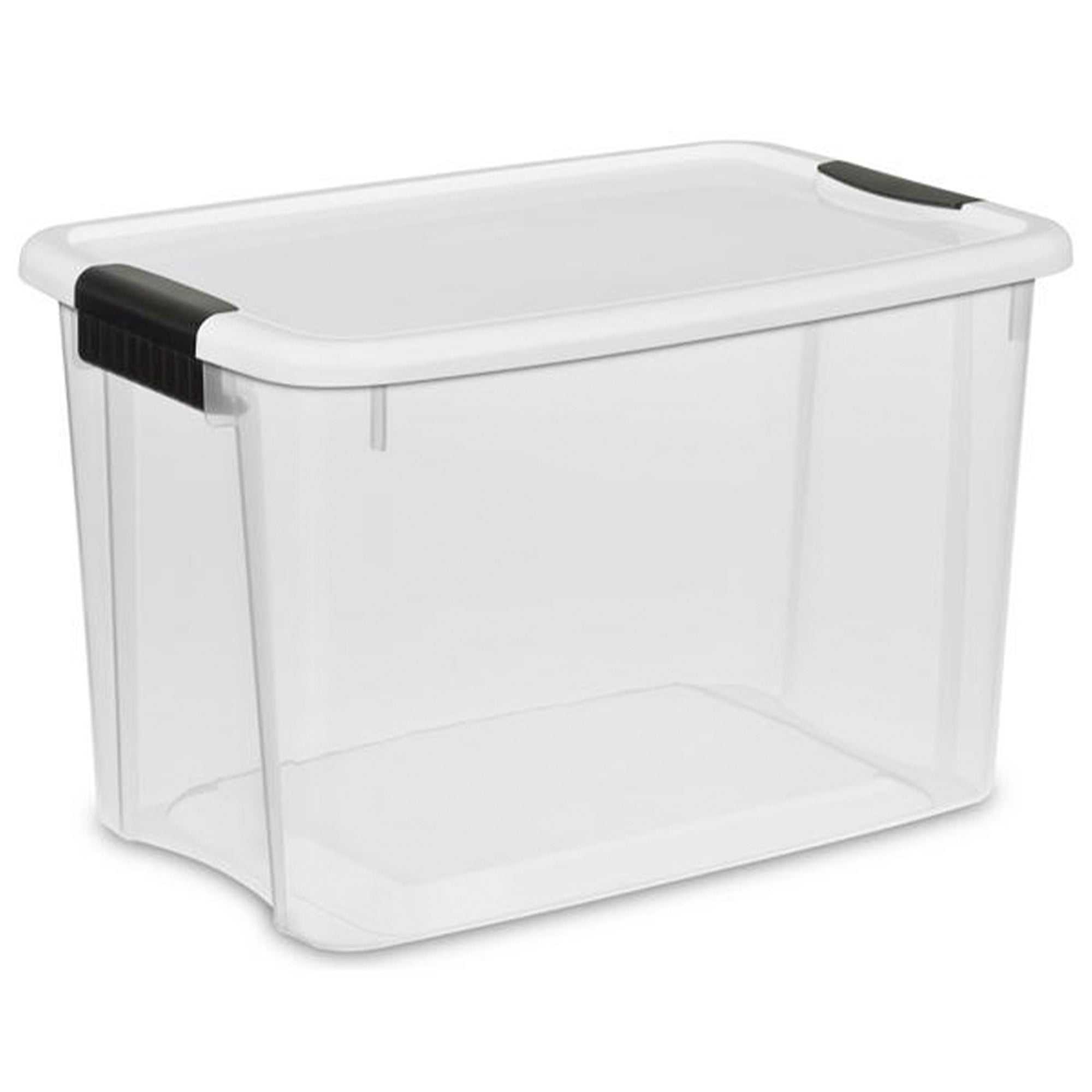 Sterilite 30 Qt 6-Pack & 18 Qt 6-Pack Clear Plastic Stackable Storage Bin w/ Lid - VMInnovations