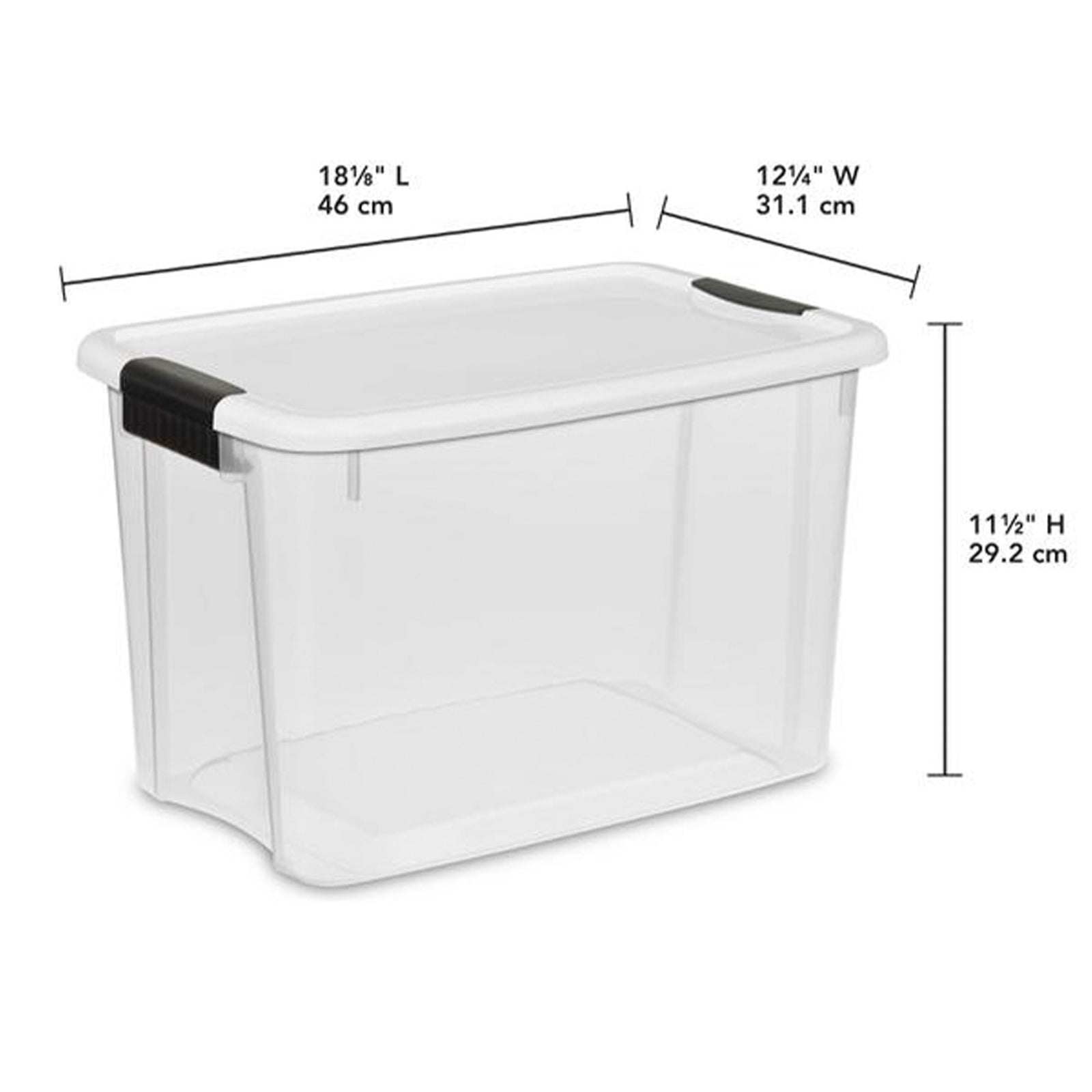 Sterilite 30 Qt 6-Pack & 18 Qt 6-Pack Clear Plastic Stackable Storage Bin w/ Lid - VMInnovations
