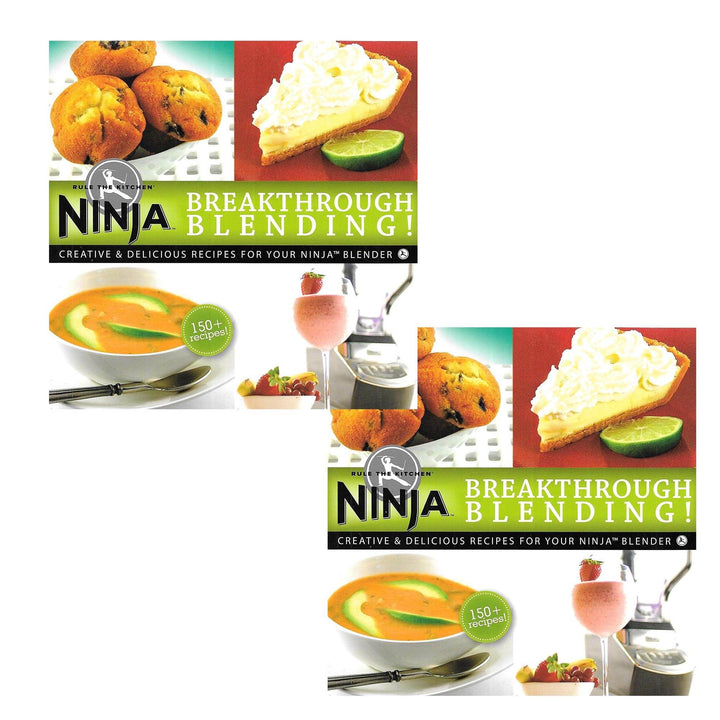 Ninja Blender Breakthrough Blending 150 Recipe Kitchen Cookbook by Ninja (2 Pack)