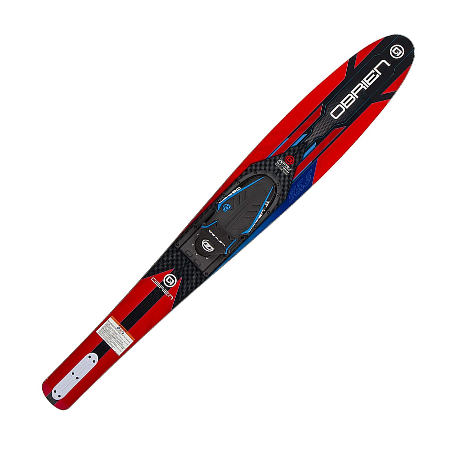 O'Brien Vortex Combo 65.5 In Adult Widebody Water Skis, Men's US 4.5 to 13, Red - VMInnovations