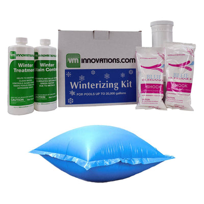 Swimming Pool 20000 Gallon Winterizing Chemical Closing Kit & 4 x 8' Air Pillow