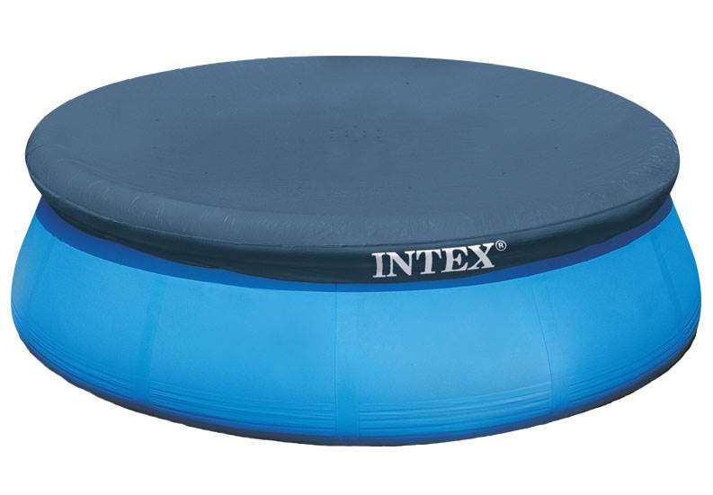 Intex Swimming Pool Maintenance Kit w Vacuum & Pole & 15 Ft Easy Set Pool Cover