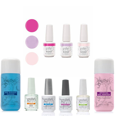 Gelish Basix Care Kit & Royal Temptations Soak Off Gel Nail Polish Set