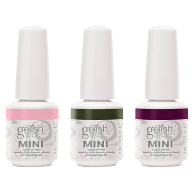 Gelish Gel Nail Polish Basix Care Kit & 3 Color Gel Nail Polish Collection Set