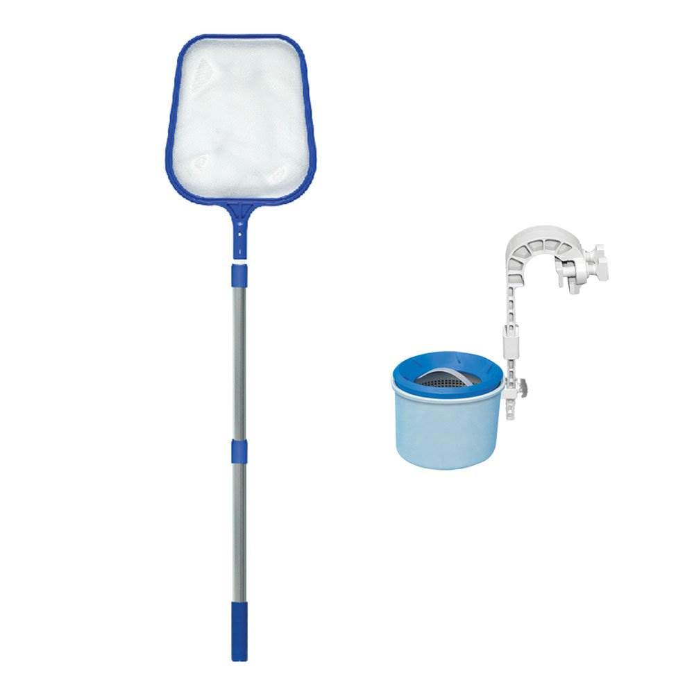 Intex Deluxe Wall-Mounted Swimming Pool Surface Automatic Skimmer & Skimmer Net