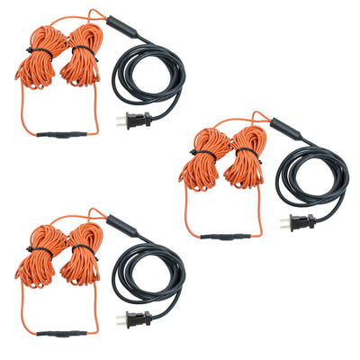 Hydrofarm JSHC48 Jump Start Soil 48' Heating Cable - Built-In Thermostat, 3 Pack