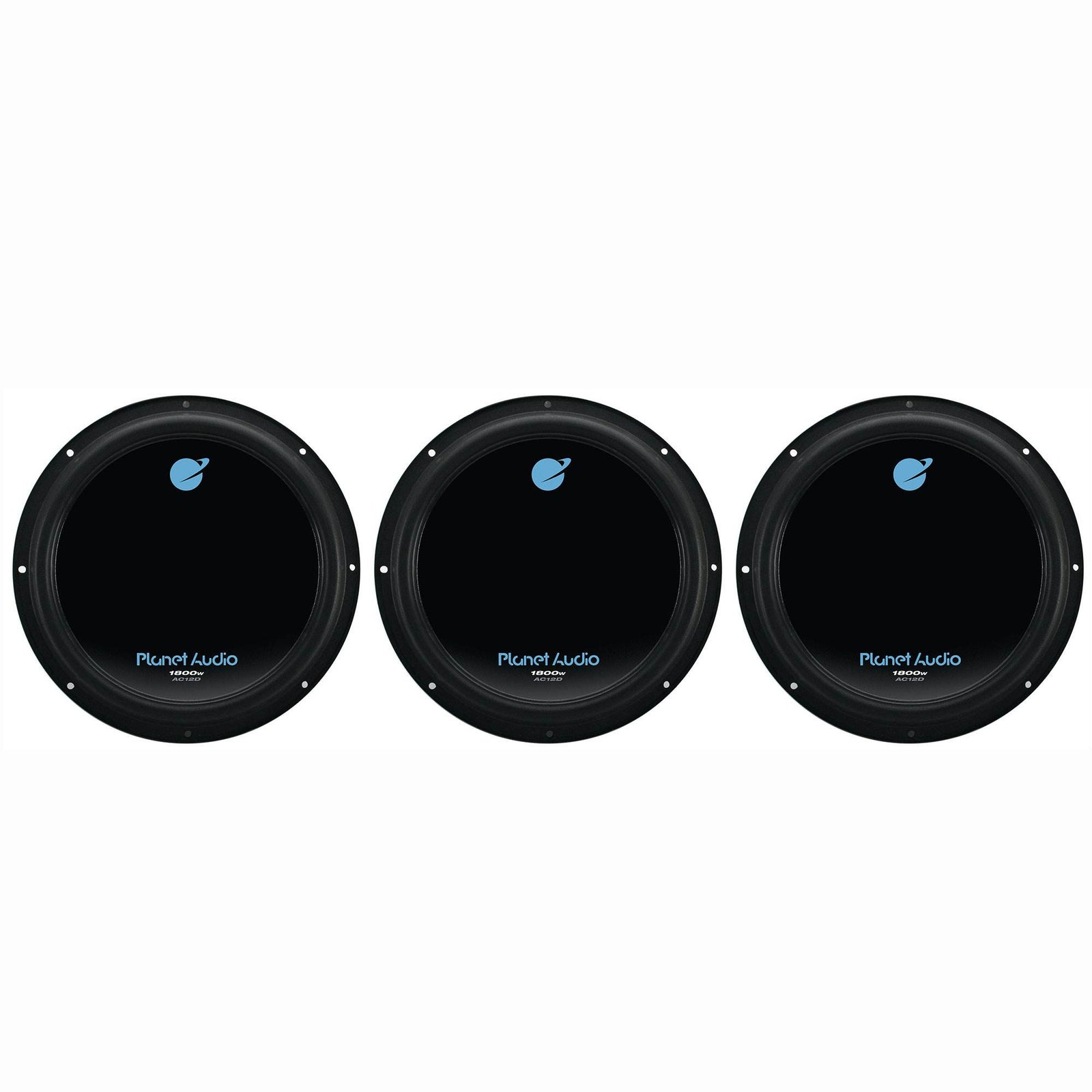 Planet Audio 12" 1800 Watt Car Audio Power Single Subwoofer DVC 4 Ohm (3 Pack) - VMInnovations