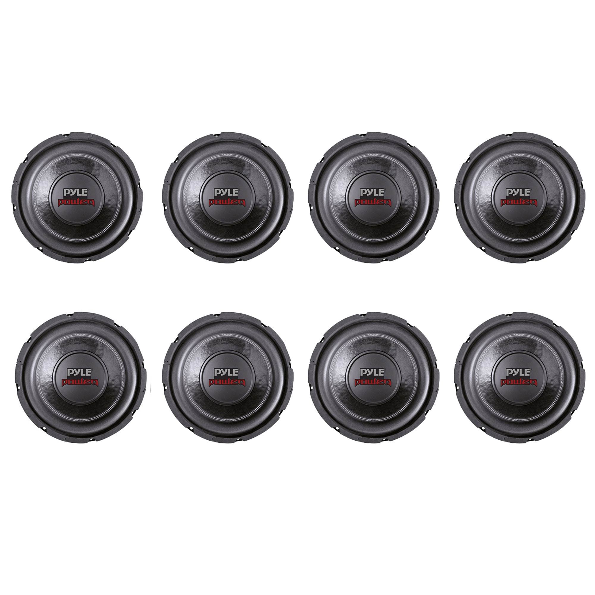 PYLE PLPW6D 6" 600W Max Dual Voice Coil 4-Ohm Car Audio Power Subwoofer (8 Pack)