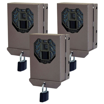 Stealth Cam Steel Security Trail Game Camera Bear Box for G Pro Series (3 Pack)