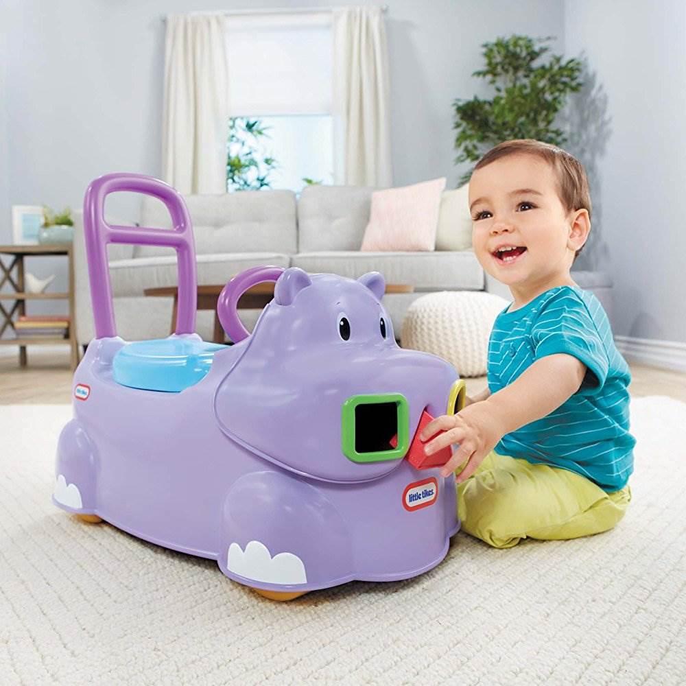 Little Tikes Scoot Around Animals Hippo Toddler Ride On Walker Toy (2 Pack)